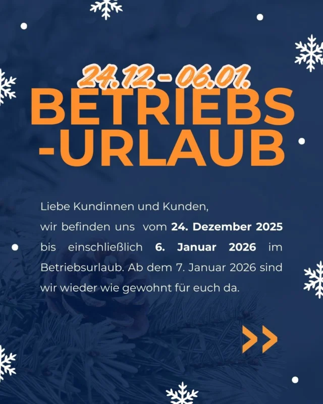 🎄 Betriebsurlaub 🎄⁠ ⁠ Vom 24.12.2025 bis einschließlich 06.01.2026 machen wir eine kleine Weihnachtspause! ⁠ ⁠ Im Notfall kontaktiert bitte die Mobilitätsgarantie.⁠ ⁠ Für Camper/Nutzfahrzeuge und VW Pkw: 0043 18 66 66⁠ Für Audi: 0043 18 66 06⁠ ⁠ Am 29. und 30. Dezember haben wir von 8 bis 12 Uhr und von 12.30 bis 17 Uhr für Notfälle geöffnet. ⁠ ⁠ Wir wünschen euch schöne Feiertage! ✨⁠ ⁠ #autohausschweiger #reutte #weihnachten